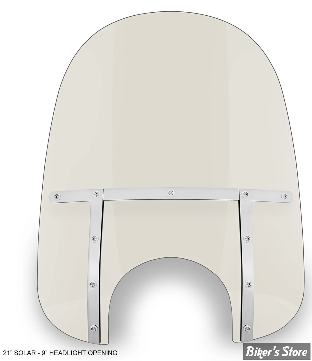 PARE BRISE DÉTACHABLE - MEMPHIS SHADES - MEMPHIS FATS - DÉCOUPE DE PHARE DE 9" - HAUTEUR 21" / 53CM - SOLAR - MEM3819