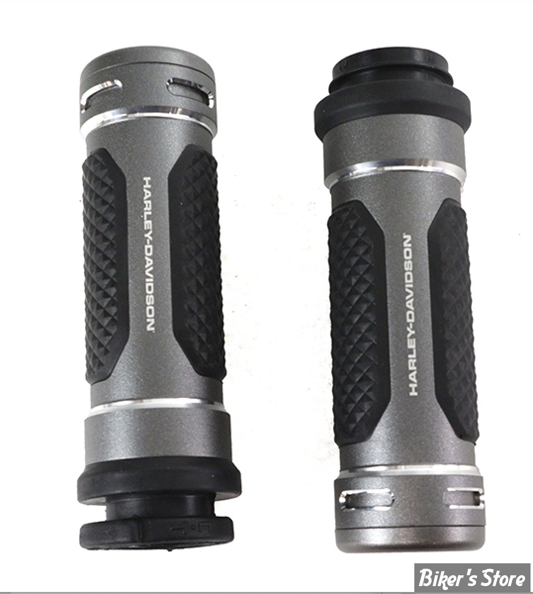 POIGNEES - V-TWIN TEDD CYCLE - OEM 56100545 - Throttle By Wire NYC Style Grip Set - GRAPHITE