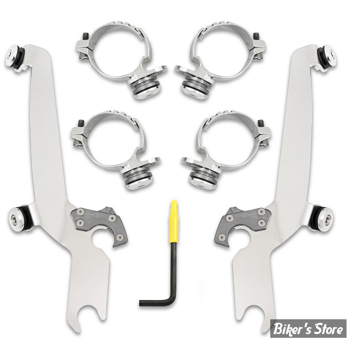 PARE BRISE DÉTACHABLE - MEMPHIS SHADES - SPORTSHIELD : KIT DE MONTAGE - SPORTSTER 11/19 - FINITION : ALU - MEK2000