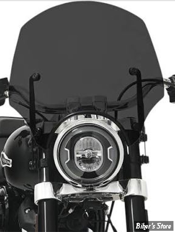 PARE BRISE DÉTACHABLE - MEMPHIS SHADES - SPORTSHIELD - EL PASO - CUTOUT : 9" - HAUTEUR 15" / 38.00CM - FUME FONCE NOIR - MEP5265