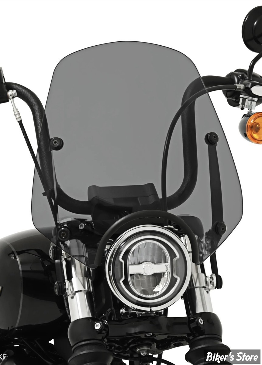 PARE BRISE DÉTACHABLE - MEMPHIS SHADES - DEL REY / SPORTSHIELD - HAUTEUR 13" / 33.00CM - NOIR FUMÉ - MEP50112