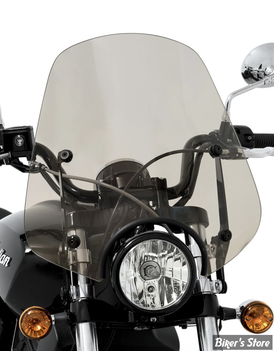 PARE BRISE DÉTACHABLE - MEMPHIS SHADES - DEL RIO / SPORTSHIELD - HAUTEUR 15" / 38.00CM - NOIR FUMÉ - MEP51112
