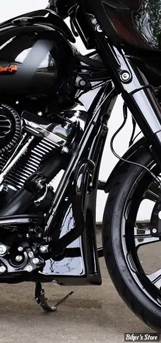 SPOILER - CULT WERK - TOURING MILWAUKEE-EIGHT® FLHX 21UP - Cult-Werk  Frame Cover "Custom" - NOIR BRILLANT - HD-TOU041