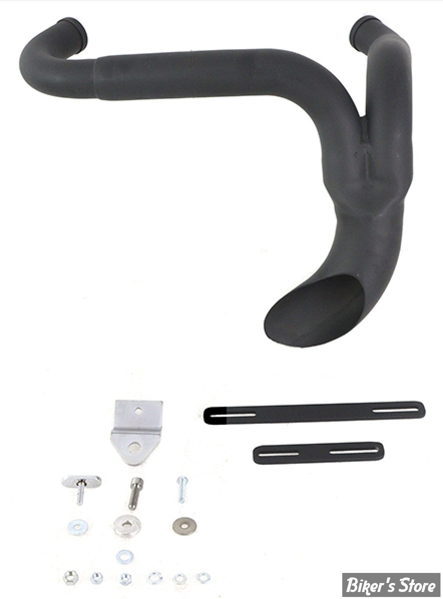 ECHAPPEMENT 2EN1 - Wyatt Gatling - DIAMÈTRE 2" A 3" - Sportster Flame Thrower Header Set  - NOIR