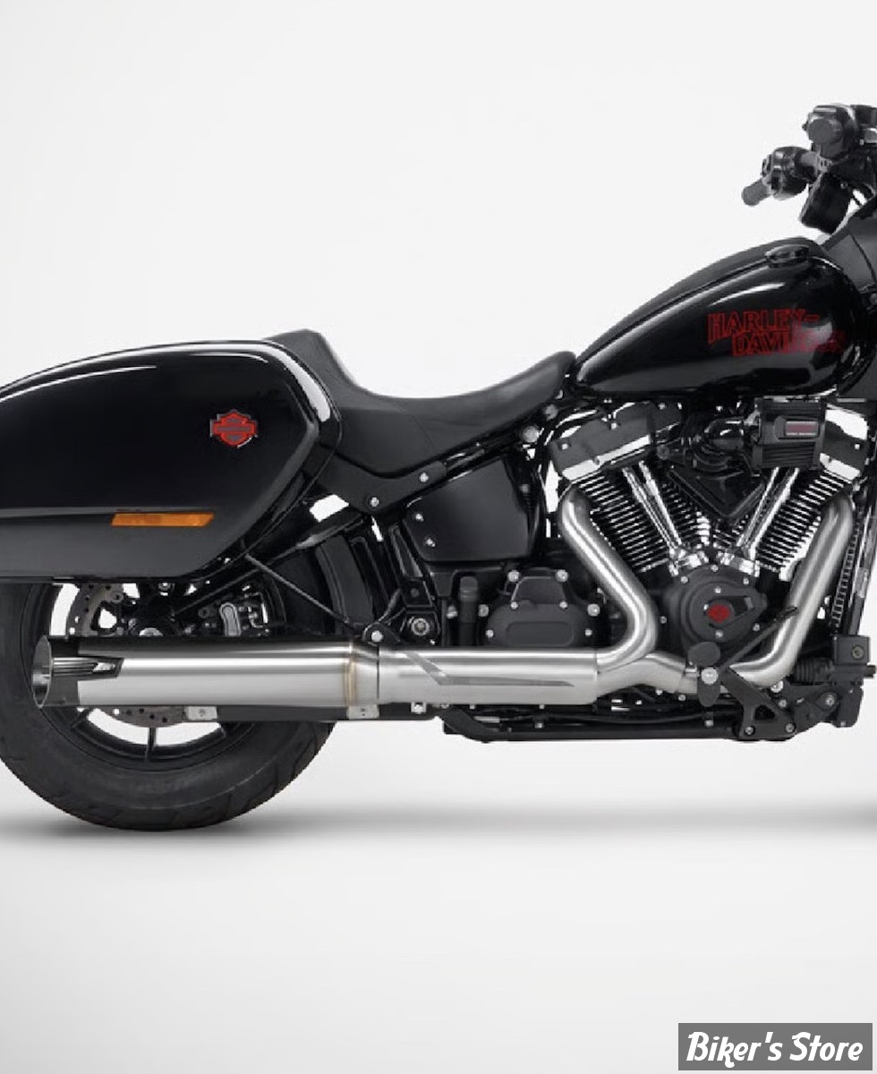  ECHAPPEMENT ZARD - SOFTAIL MILWAUKEE FXBB / FXLRS / FXLRST 2025UP - 2 en 1 - EURO 5+ - FINITION : INOX - ZHD046S00SAO