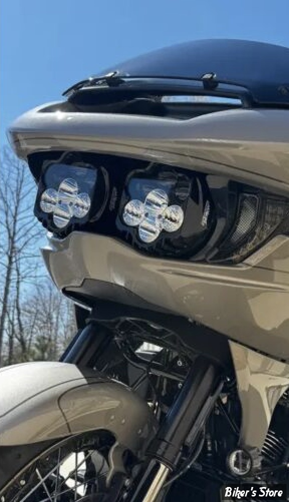OPTIQUE DE PHARE LED - TOURING FLTR 2023UP - Shark Demon LED headlamp kit SD2-RG-WW-ECE - ECLAIRAGE : BLANC / BLANC - CORPS : NOIR - SD2-23-RG-WW-ECE