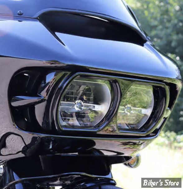 ENTOURAGE DE PHARE - TOURING ROAD GLIDE FLTR 15/23 - Headlight Mask Bad Look - NOIR BRILLANT - HD-TOU028