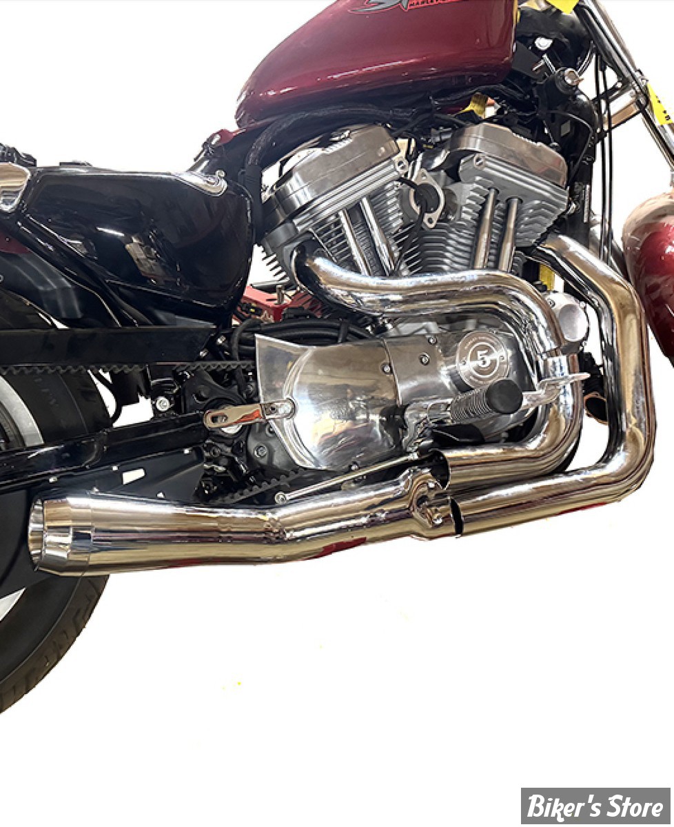 ECHAPPEMENT 2EN1 - Wyatt Gatling - DIAMÈTRE 2" - SPORTSTER 86/04 - Sportster Holeshot 2:1 Exhaust Header System - 29-8746 - CHROME