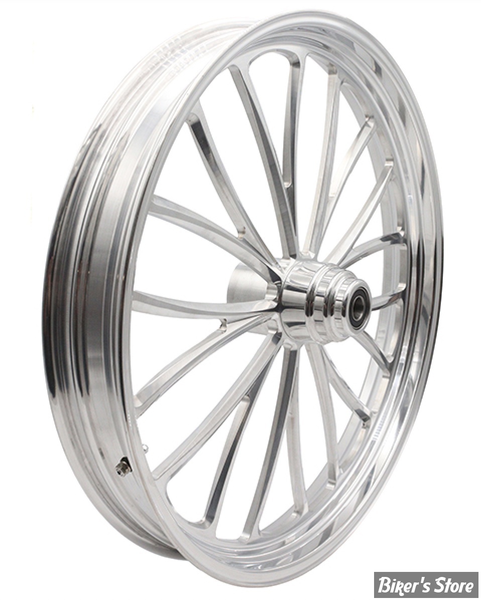 23 x 3.50 - ROUE ULTIMA ALUMINIUM - APPLICATION CUSTOM AXE 1" - MANHATTAN - SF - 26" x 3.5" Manhattan Front Wheel Polished - POLI - 37-632