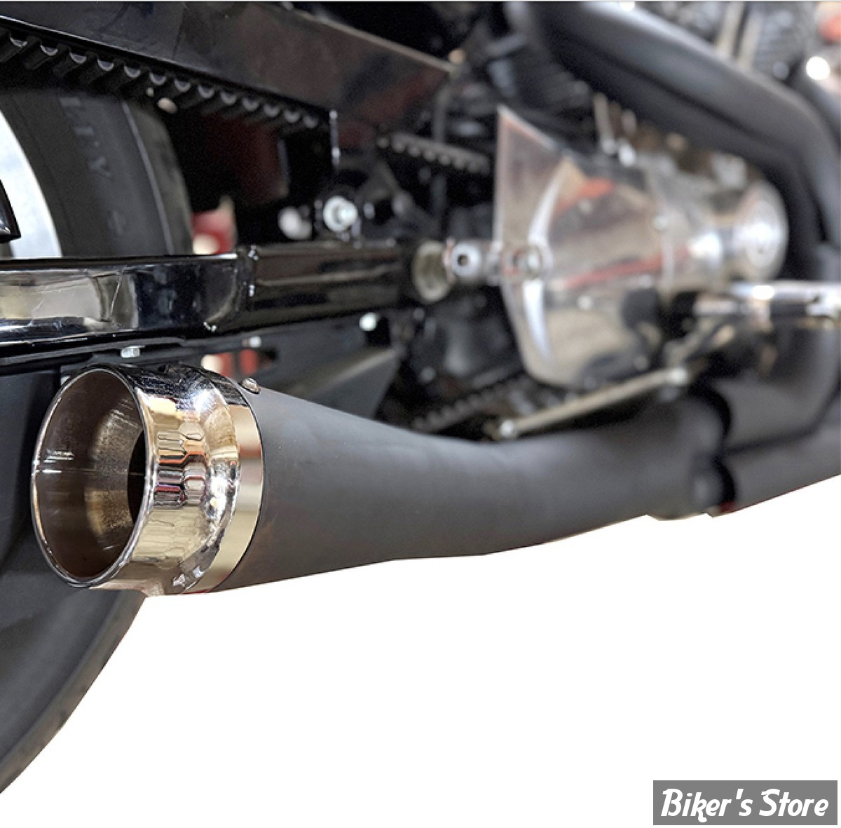 ECHAPPEMENT 2EN1 - Wyatt Gatling - DIAMÈTRE 2" - SPORTSTER 86/04 - Sportster Holeshot 2:1 Exhaust Header System - 29-8749 - NOIR