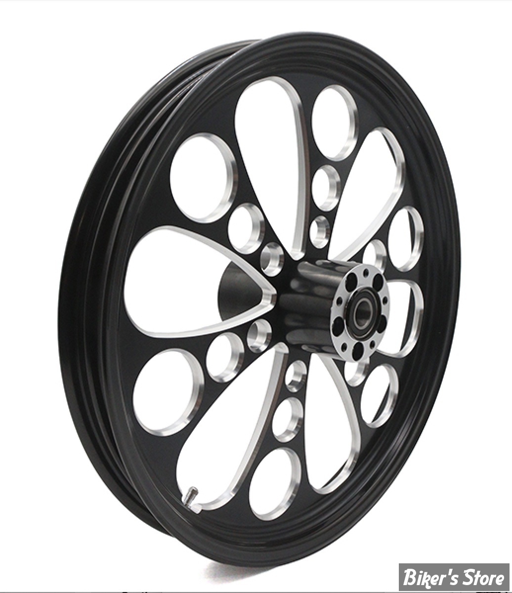 21 x 2.15 - ROUE ULTIMA ALUMINIUM - APPLICATION CUSTOM AXE 1" - KOOL KAT - D-F - KOOL KAT Front Wheel  - BLACK CUT - 37-645
