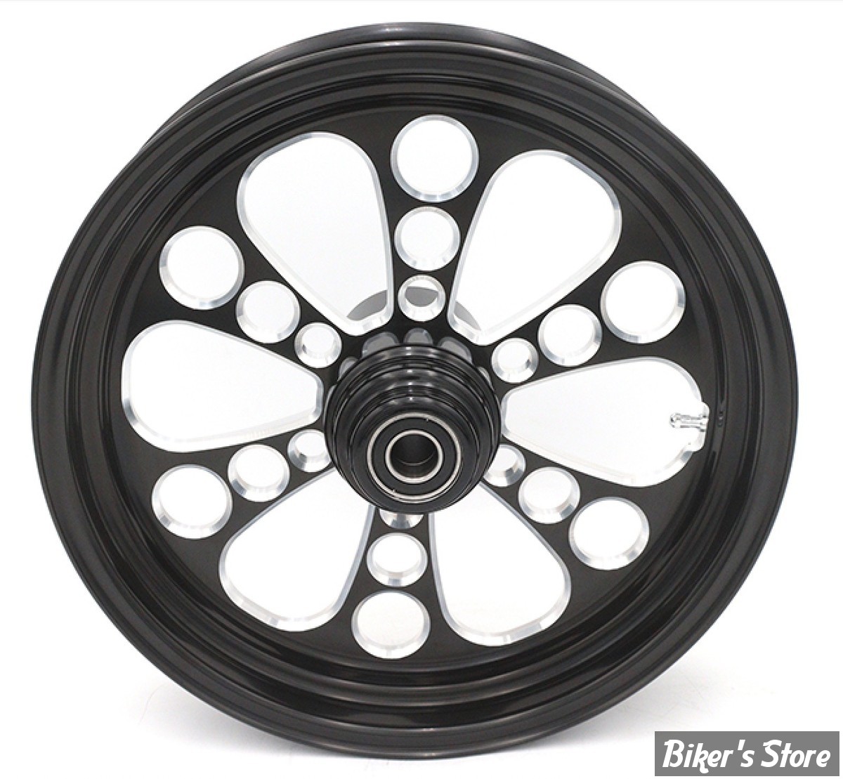 16 x 3.50 - ROUE ULTIMA ALUMINIUM - APPLICATION CUSTOM AXE 1" - KOOL KAT S-F - KOOL KAT Front Wheel  - BLACK CUT - 37-650