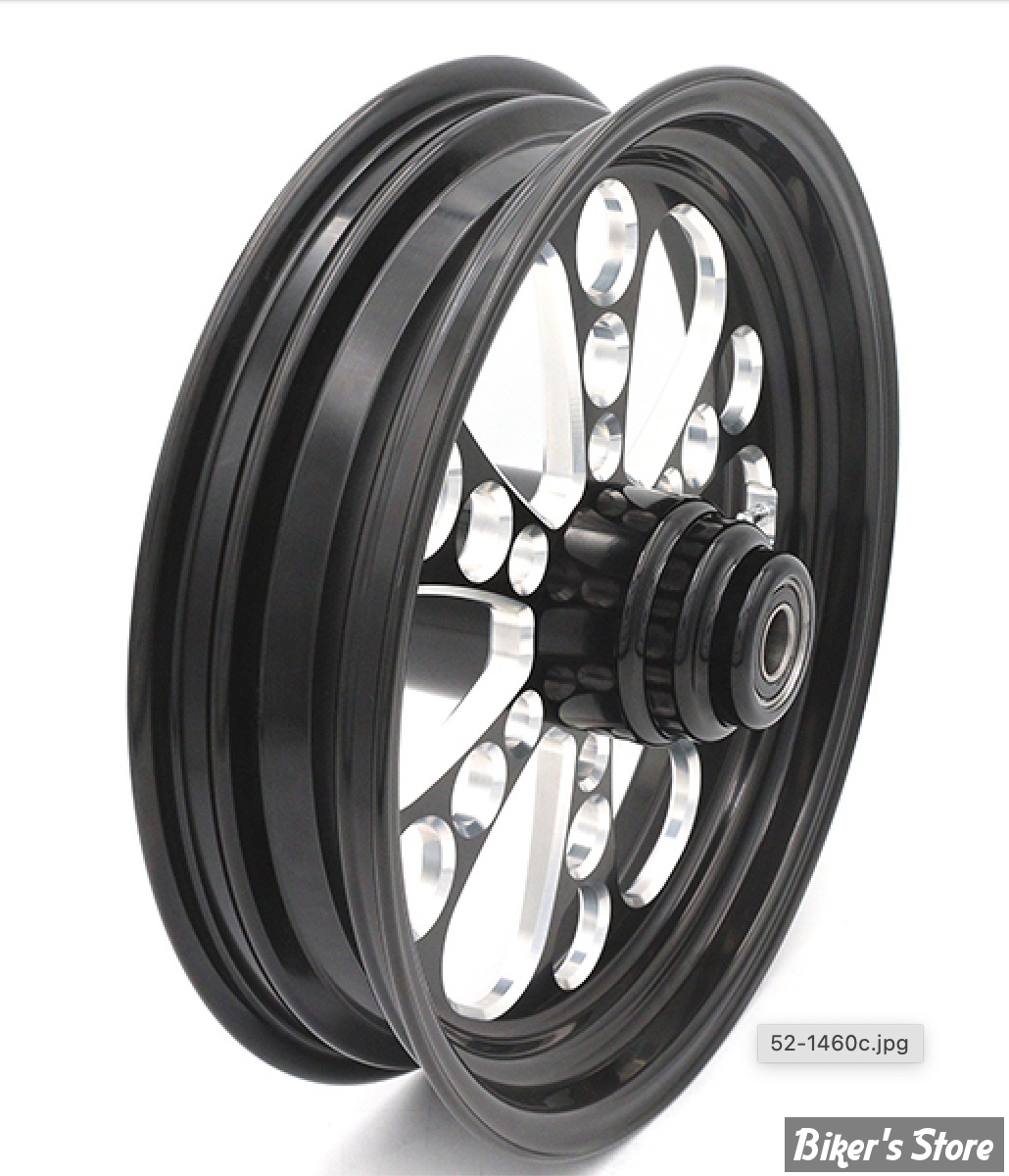 18 x 3.50 - ROUE ULTIMA ALUMINIUM - APPLICATION CUSTOM AXE 1" - KOOL KAT S-F - KOOL KAT Front Wheel  - BLACK CUT - 37-648