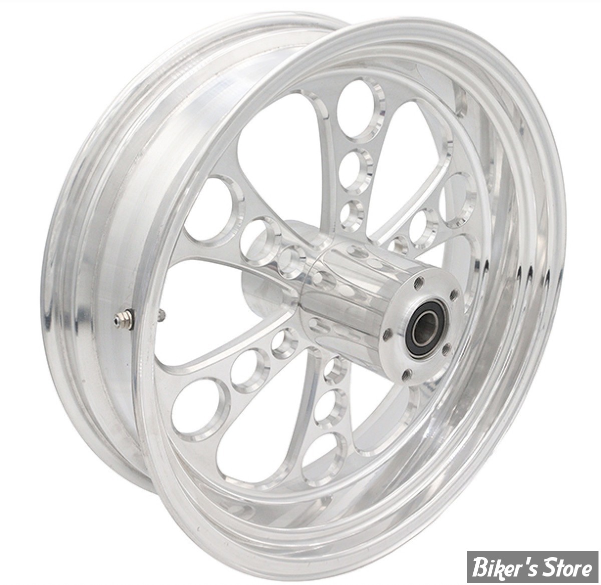 16 x 3.50 - ROUE ULTIMA ALUMINIUM - ARRIERE -  APPLICATION CUSTOM AXE 1" - KOOL KAT - D-F - KOOL KAT REAR Wheel  - POLI - 37-606