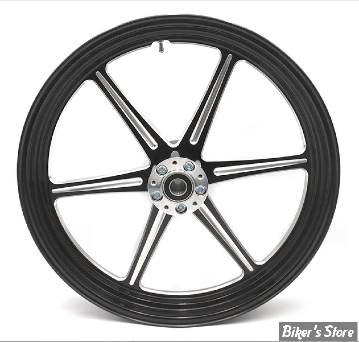 21 x 3.50 - ROUE ULTIMA ALUMINIUM - APPLICATION CUSTOM AXE 1" - REVOLVER - D-F - REVOLVER Front Wheel  - BLACK CUT - 37-929