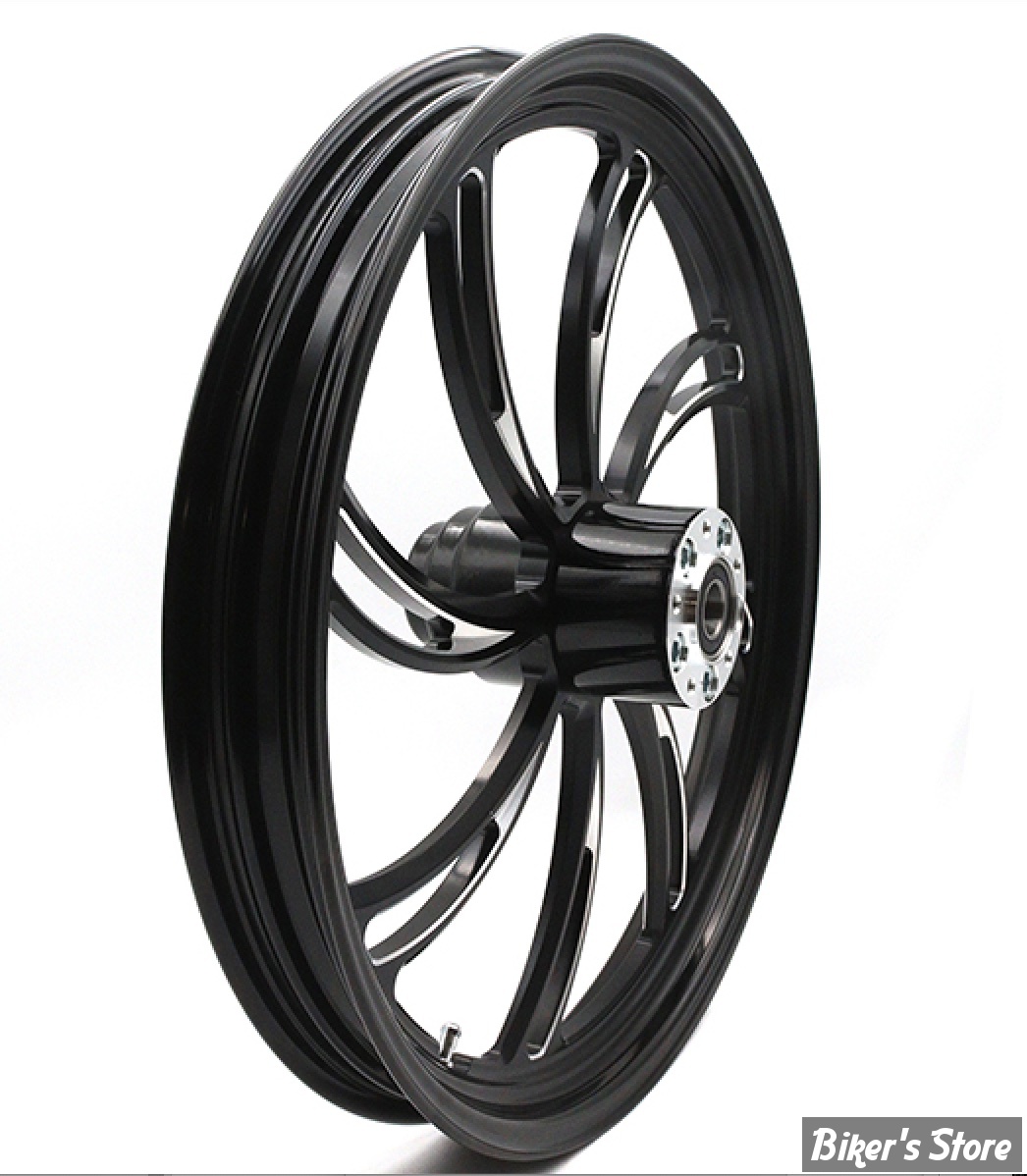 21 x 3.50 - ROUE ULTIMA ALUMINIUM - APPLICATION CUSTOM AXE 1" - VORTEX - S-F - VORTEX Front Wheel  - BLACK CUT - 37-822