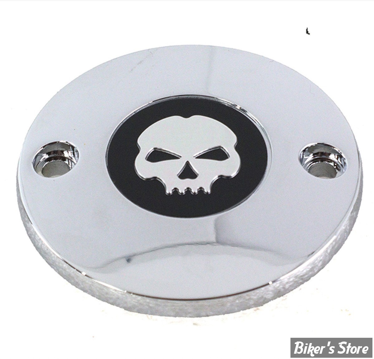 ECLATE I - PIECE N° 23 - CACHE ALLUMAGE POUR MILWAUKEE-EIGHT® SOFTAIL / TOURING 17UP - SKULL - CHROME