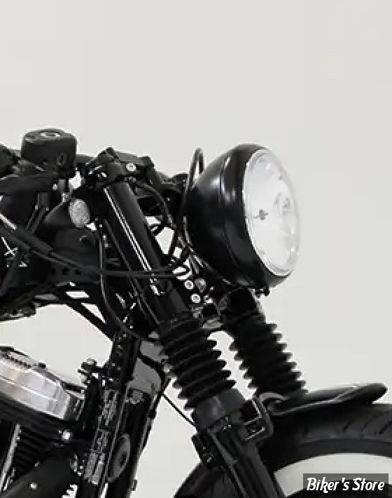 7" - PHARE CULT-WERK - 7" headlight, black with clear glass - NOIR - HD-UNI004