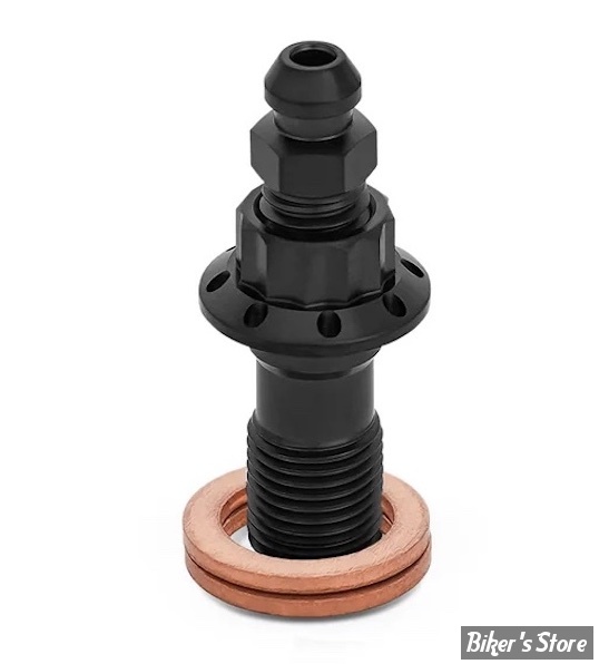 ECLATE L - PIECE N° 16 - VIS BANJO 10MM X 1 - OEM 41750-06B / 41750-06B  - ARLEN NESS - BOLT BANJO BLEEDER - TITANIUM - FINITION :  NOIR - 300-822