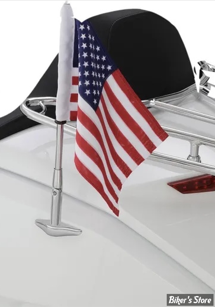 DRAPEAU AVEC SUPPORT - SHOW CHROME / BIG BIKE PARTS - HONDA GOLDWING GL1800 2018/2020 - FOLDING FLAG POLE GL1800 - 52-965