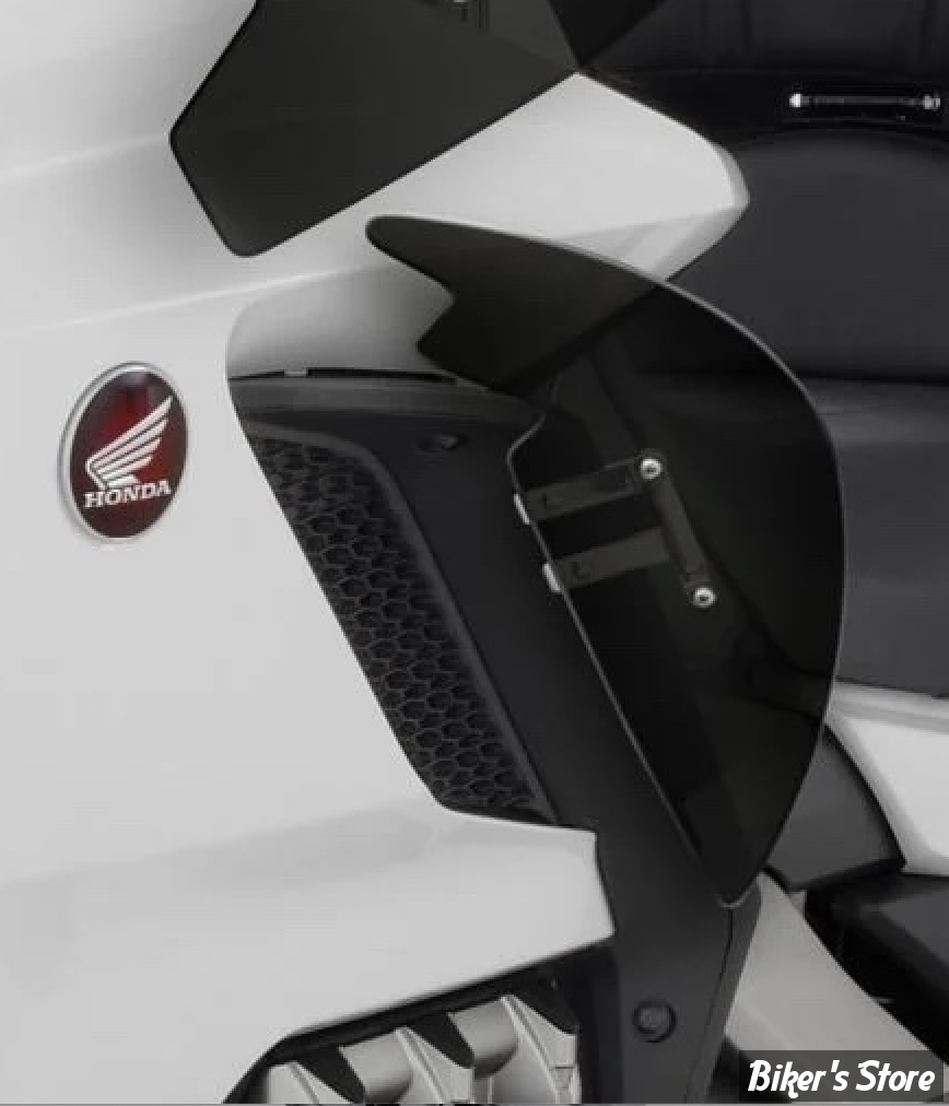 DEFLECTEURS D'AIR INFÉRIEUR - SHOW CHROME / BIG BIKE PARTS - HONDA GOLDWING 2018UP - AEROFLO LOWER WIND DEFLECTORS - FUMÉ - 52-934LBK
