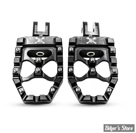 REPOSES PIEDS AVANT - SOFTAIL 2018UP - BURLY - MX EVOLUTION FOOT PEGS - BLACK - B13-1016B
