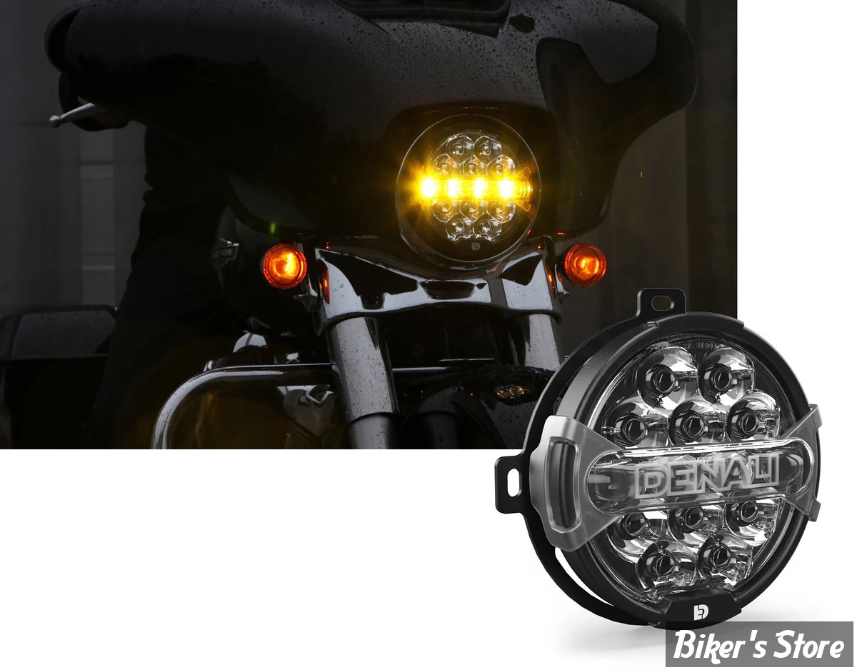 7" - OPTIQUE  DE PHARE LED - TOURING STREET GLIDE FLHX 14/23 - DESTROYER HEADLIGHT SINGLE KIT 14-23 STREET GLIDE LED D14 - DENALI ELECTRONICS - DNL.D14.10100.K