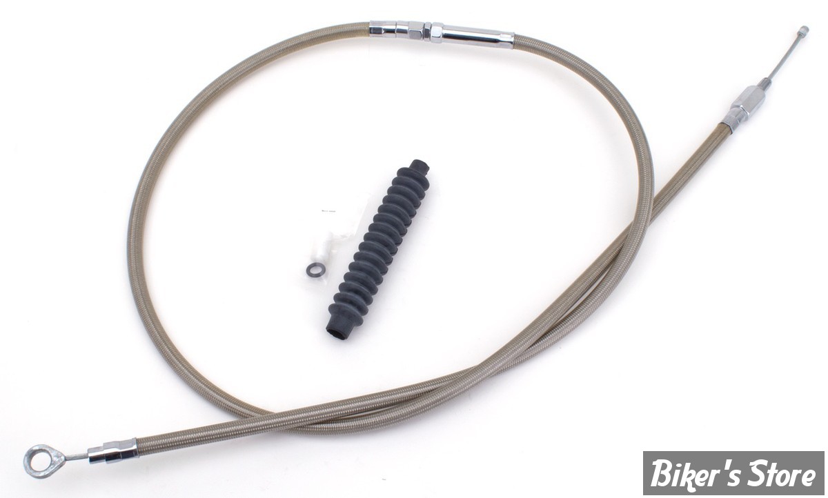 CABLE D'EMBRAYAGE POUR BIGTWIN 87/06 - LONGUEUR : 155.00 CM / 61" - OEM 36753-87 / A - ZODIAC - TRESSÉ GAINÉ