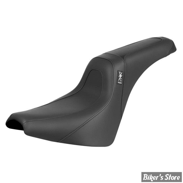  - SELLE DUO - SOFTAIL FXBB 18UP / FXST 20UP - SADDLEMEN - Thrashin' Pro Series - LISSE - NOIRE / COUTURES : NOIRES - TS81830