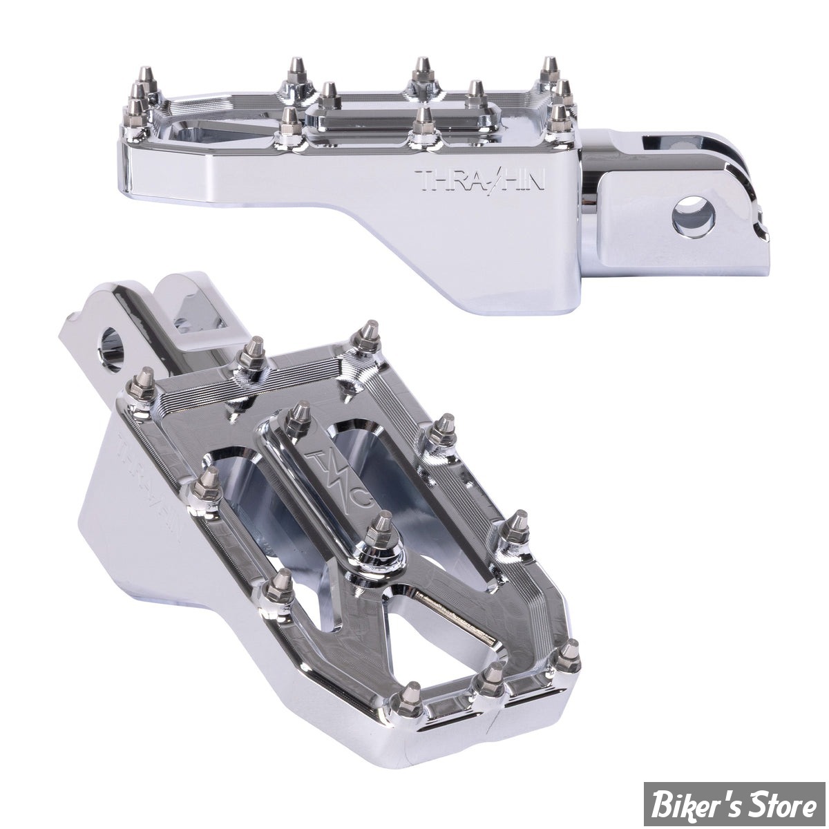  - REPOSES PIEDS AVANT - SOFTAIL 2018UP  - THRASHIN SUPPLY COMPAGNY - AGGRESSOR - CHROME - TSC-2022-3-SF