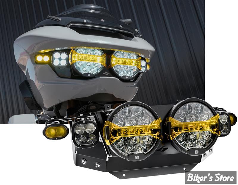 OPTIQUE DE PHARE LED - TOURING FLTR 23UP - KIT DE PHARES D14 DESTROYER FULL DECK - DENALI ELECTRONICS - KM-ST-LT-24