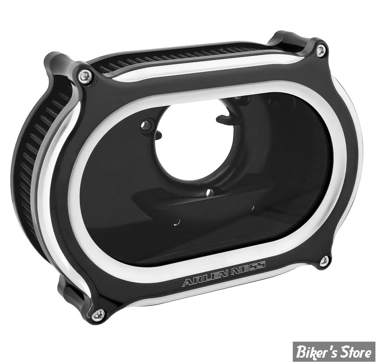 FILTRE A AIR - A.NESS - MILWAUKEE EIGHT 2023UP - METHOD OVAL AIR CLEANER - FINITION : NOIR / CONTRAST CUT - 600-214