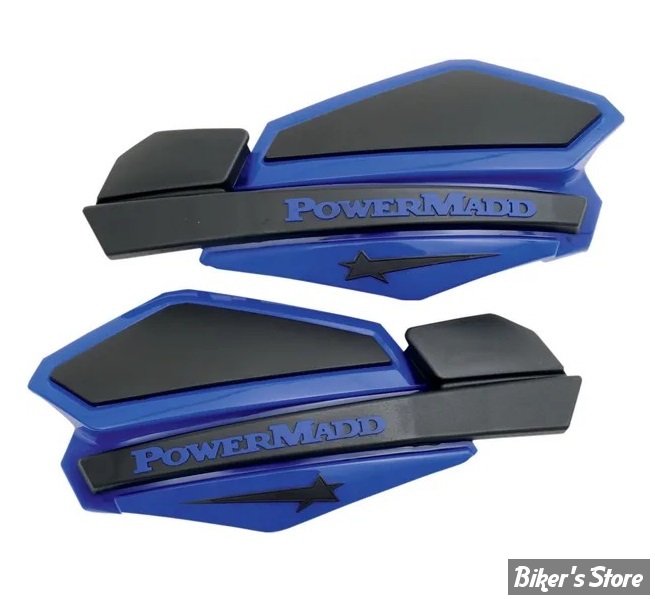 - DEFLECTEURS POUR MAINS - POWERMADD  - Star Series Handguards - COULEUR : BLEU / NOIR - 34204
