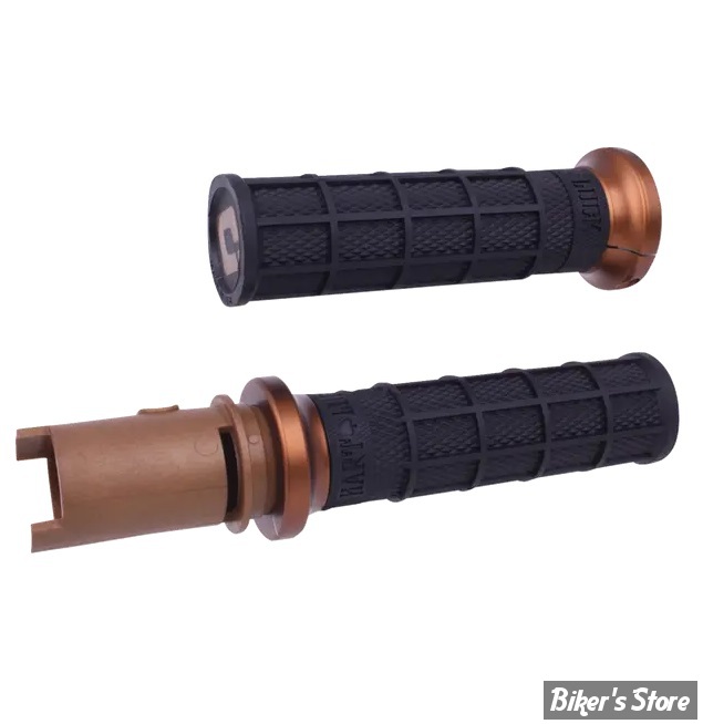 - POIGNEES - ODI - Hart-Luck Signature V-Twin Lock-On™ Grip SET - TIRAGE ELECTRONIQUE 23UP - NOIR / BRONZE  - V31HTC-BZ-Z