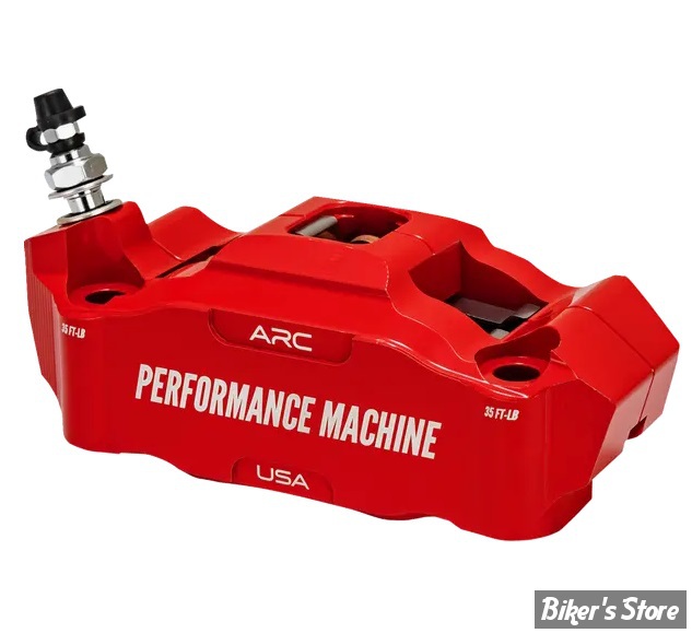 ETRIER RADIAL - ENTRE AXES : 108MM - ETRIER PERFORMANCE MACHINE -  4-PISTONS - 108MM Race Series radial - COTÉ : GAUCHE - FINITION : ROUGE - 0052-2427-RC
