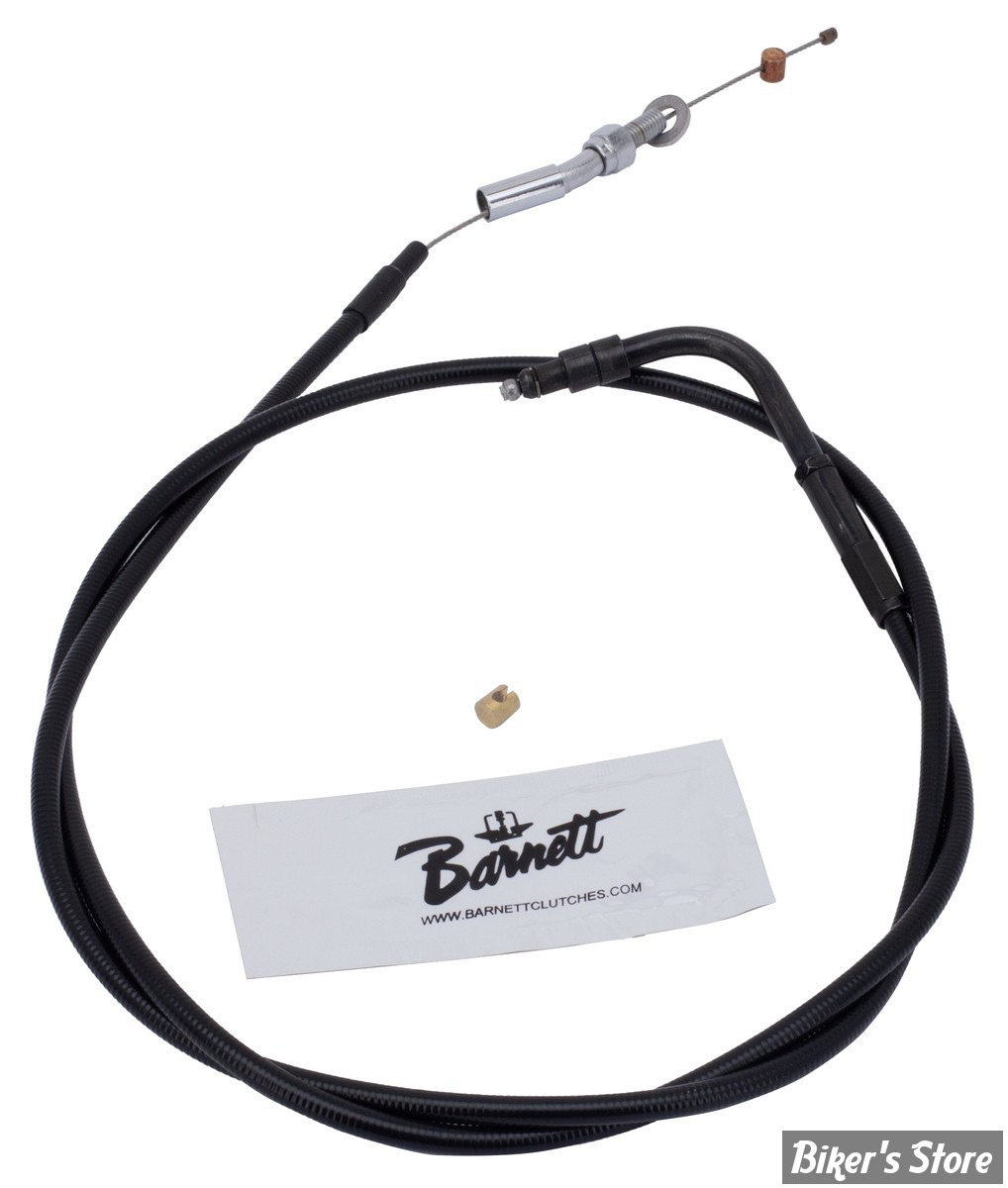 CABLE DE TIRAGE POUR BIGTWIN & SPORTSTER AVEC MIKUNI HS 40 - LONGUEUR :104CM - BIGTWIN / SPORTSTER 1996UP - BARNETT - TOUT NOIR