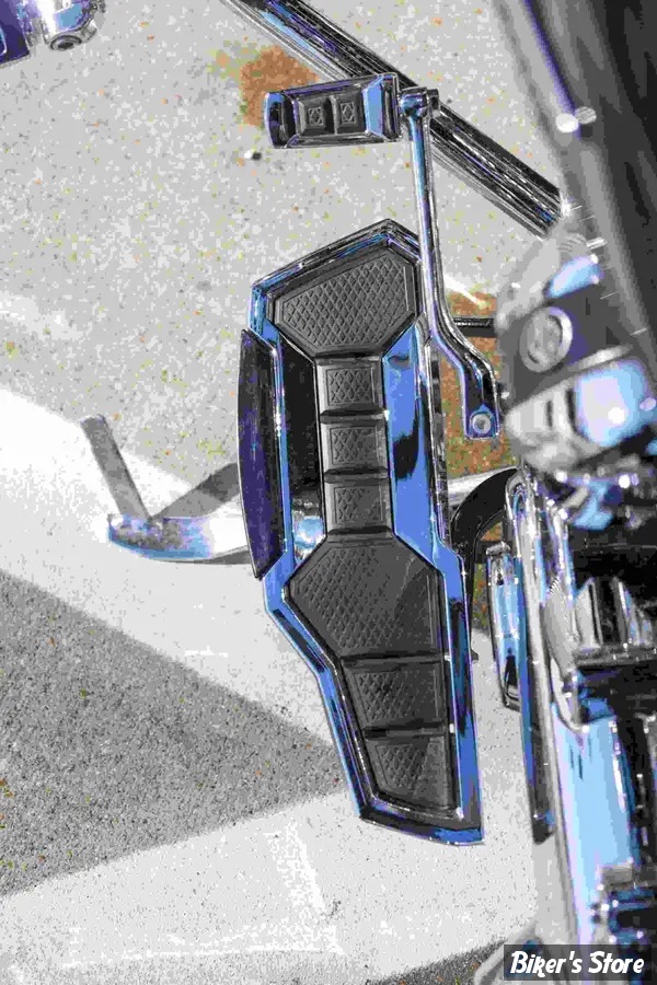 - ECLATE Y - PIECE N° 01 -  KIT PLATEFORMES KURYAKYN - ENYGMA  Driver Floorboards ALUMINIUM A380 - POUR CONDUCTEUR - CHROME - KUR10019-1 / 10019-1