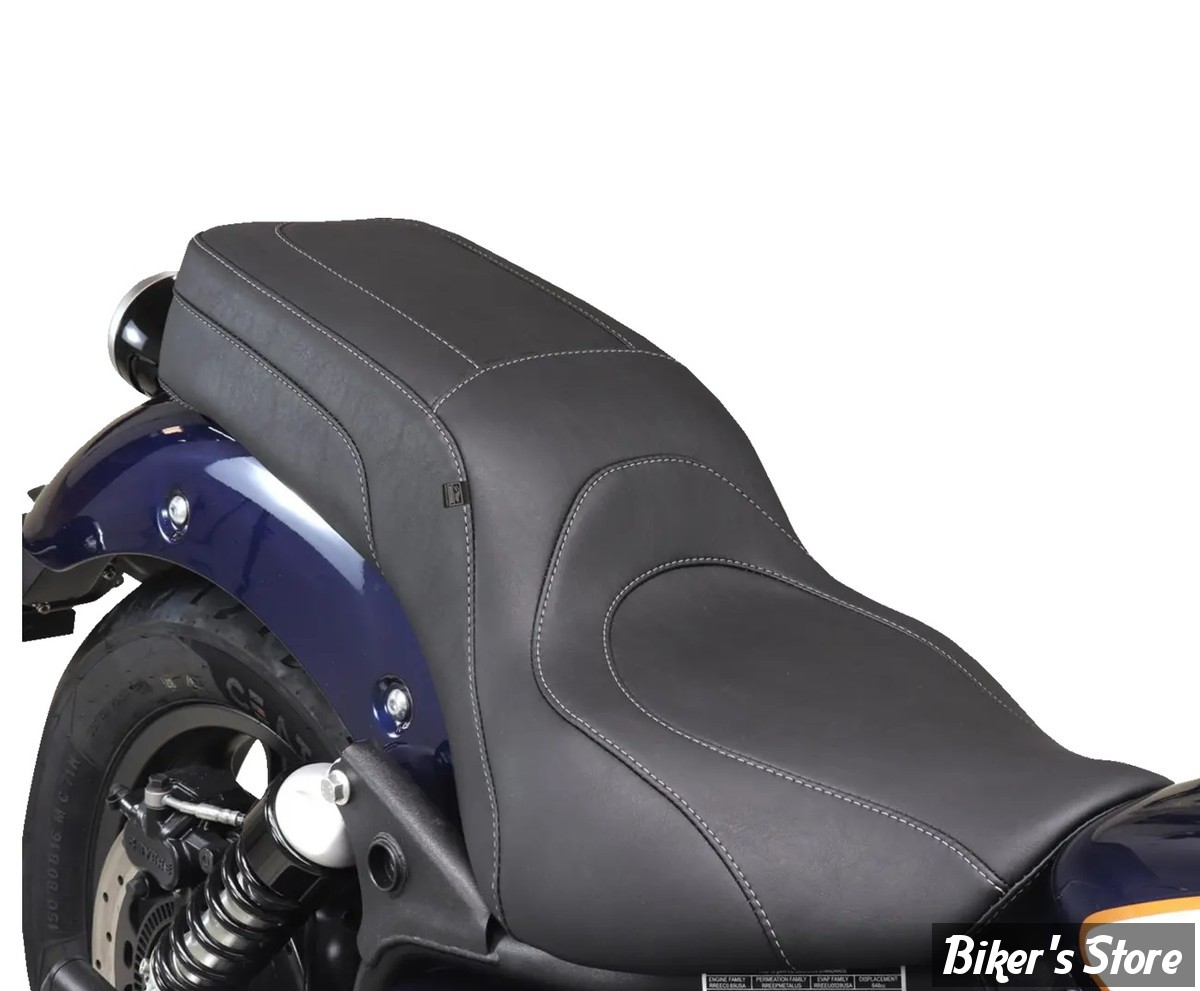 SELLE MUSTANG - SQUAREBACK - LISSE - NOIR -  ROYAL ENFIELD SUPER METEOR 650 23/25 - 88600ST