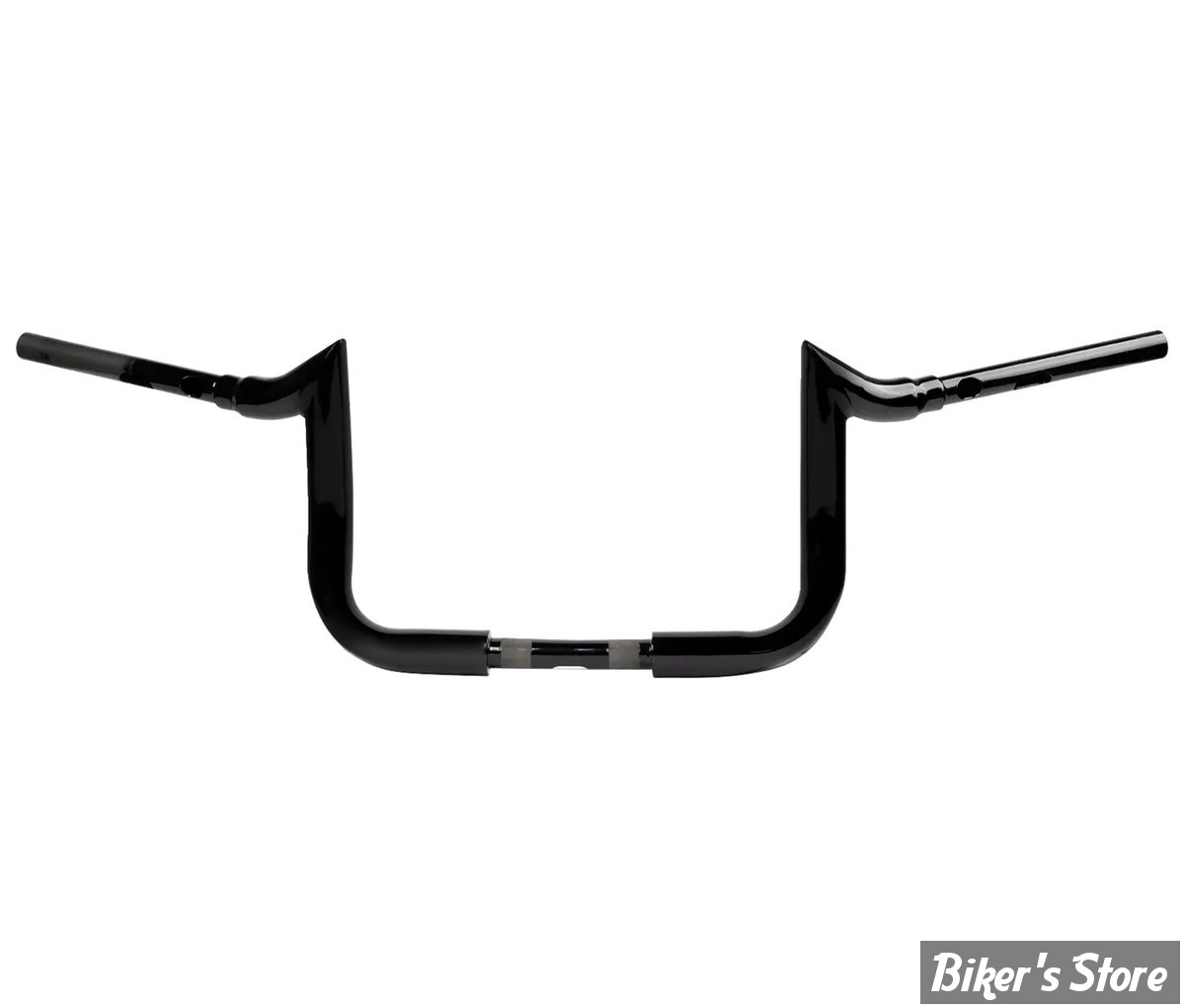 GUIDON 38mm SUR RISERS 25.40MM - HAUTEUR : 25.40CM / 10" - LA CHOPPERS - Grande Prime Ape Hanger - 38MM / 1"1/2 - FLHX 23UP - NOIR BRILLANT - LA-7376-10B