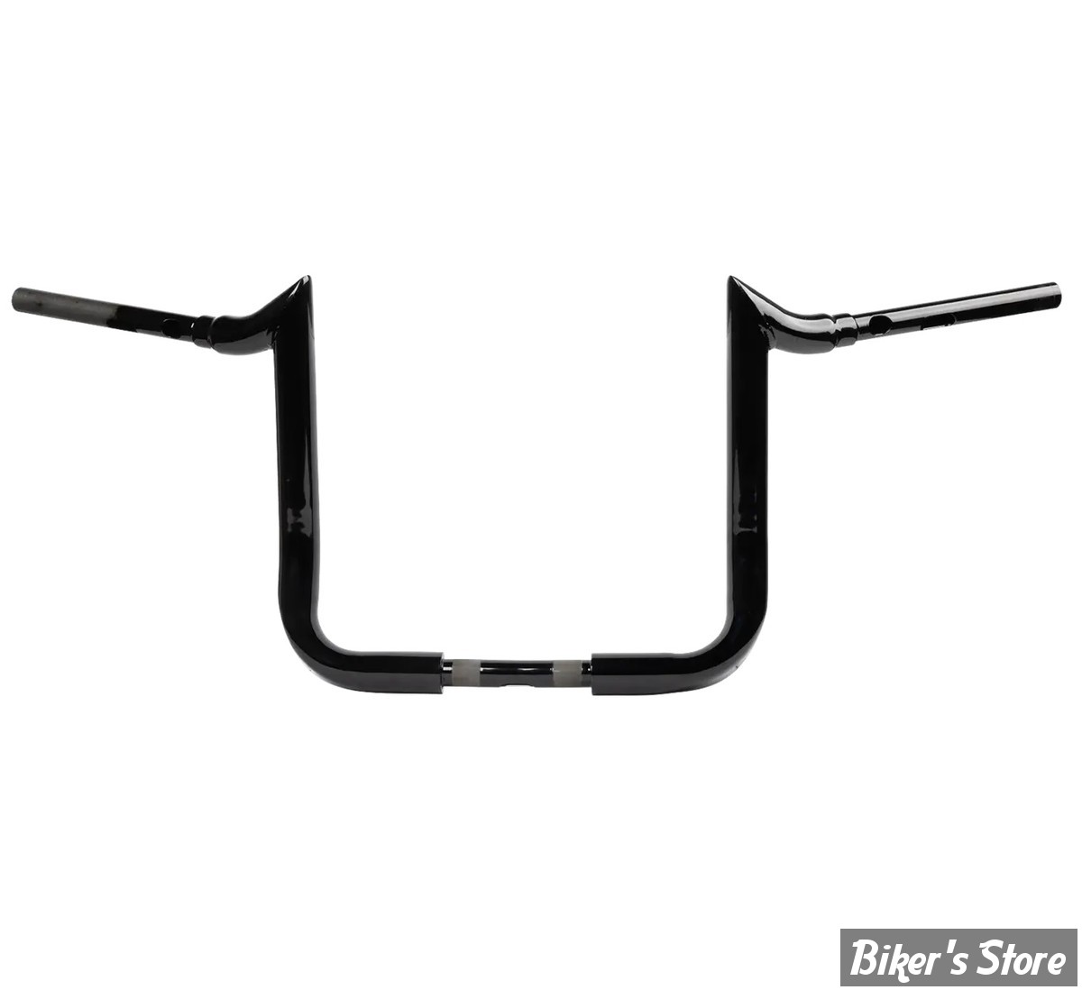 GUIDON 38mm SUR RISERS 25.40MM - HAUTEUR : 35.50CM / 14" - LA CHOPPERS - Grande Prime Ape Hanger - 38MM / 1"1/2 - FLHX 23UP - NOIR BRILLANT - LA-7376-14B