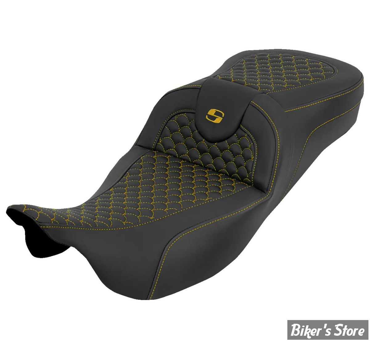 - SELLE SADDLEMEN - ROADSOFA™ DS SEAT - EXTENDED REACH - TOURING 08UP - NOIR / COUTURES : OR - 808-07B-20907