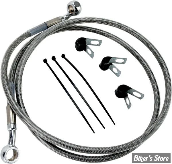 DURITE DE FREIN AVANT - SOFTAIL FLSTC / FLSTF 00/07  - LONGUEUR : +2 " (117CM / 46" 1/4) - OEM 46011-01 - INOX