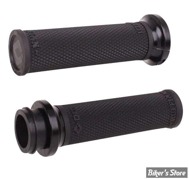 POIGNEES - INDIAN TBW 2018UP - ODI - Lock-On Ruffian Street Grips for Indian - 1" - NOIR / NOIR - V30ITWB-B
