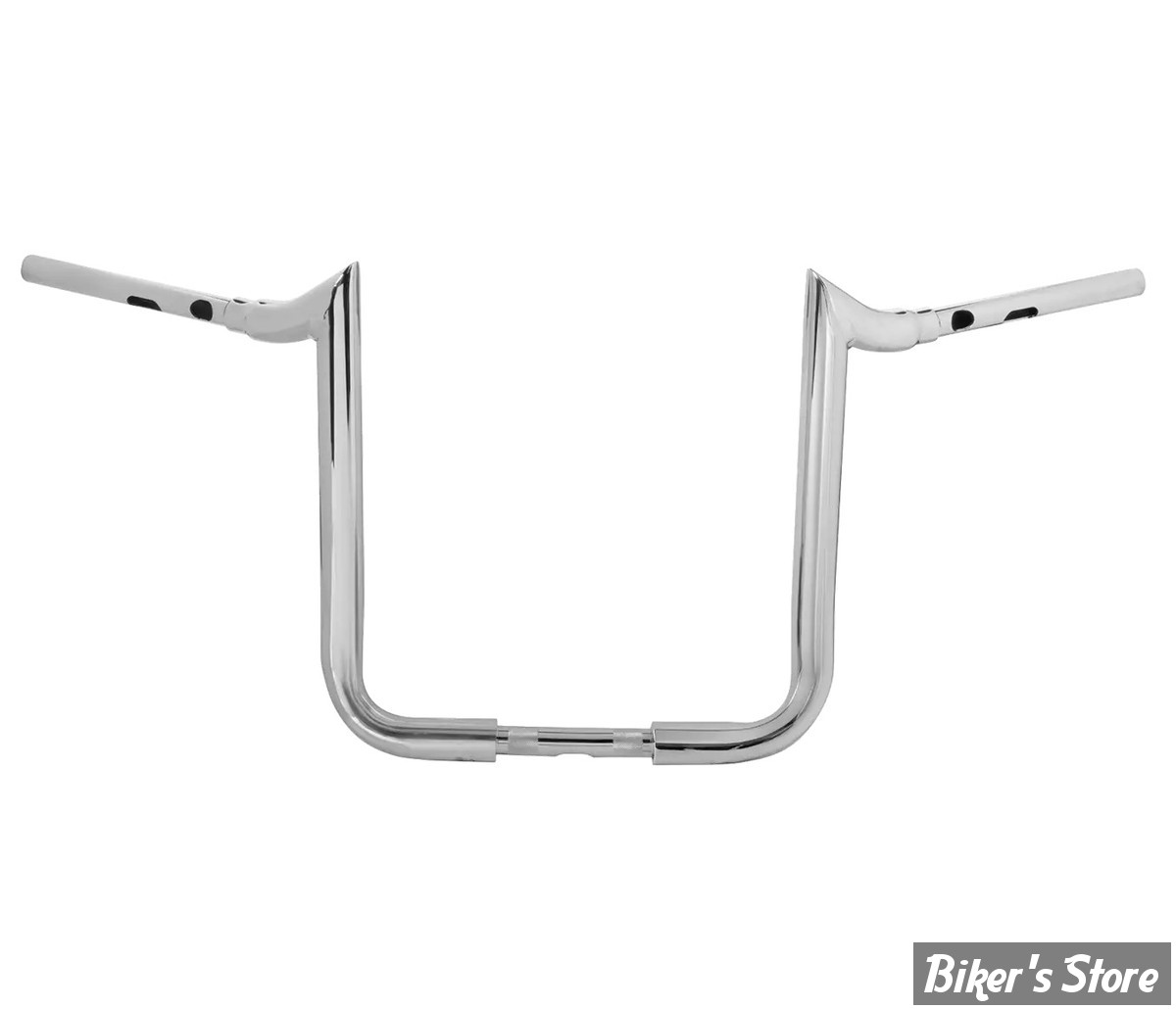GUIDON 38mm SUR RISERS 25.40MM - HAUTEUR : 40.60CM / 16" - LA CHOPPERS - Grande Prime Ape Hanger - 38MM / 1"1/2 - FLHX 23UP - CHROME - LA-7376-16