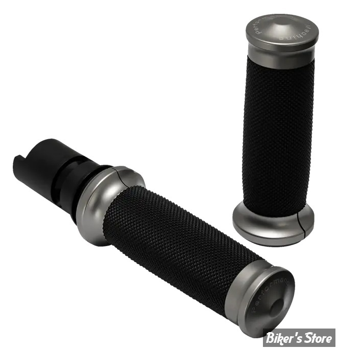 POIGNEES - PERFORMANCE MACHINE - Contour Color Grips - TIRAGE ELECTRONIQUE 23UP - NOIR / GUN METAL - 0063-2105M-GU