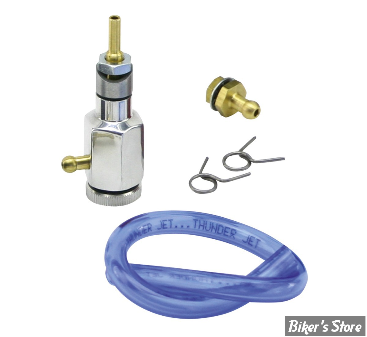 PIÈCE N° 00 - KIT THUNDERJET / ZIPPERS POUR CARBURATEUR S&S B / D / E / G / BENDIX / KEIHIN butterfly - ANODISE ALUMINIUM SATIN 