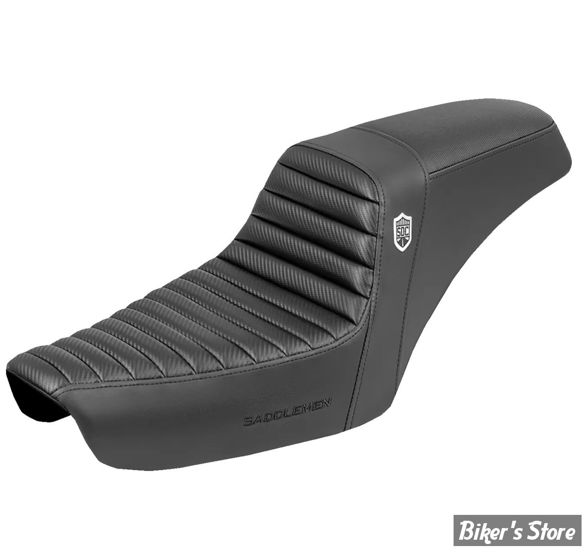 -  SELLE SADDLEMAN - DYNA 99/03 - SEAT PRO SERIE SDC GRIPPER - CARBON TR - NOIR  / COUTURES NOIR - SC89604T