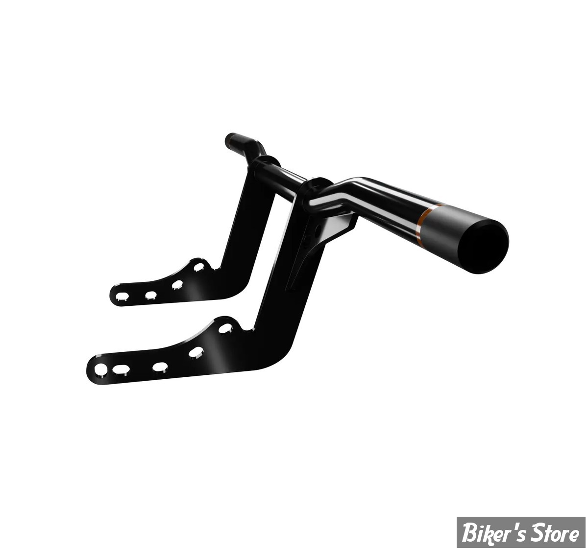 CRASH BAR - AVANT - SOFTAIL MILWAUKEE EIGHT - HeinzBikes PERFORMANCE Crashbar - EMBOUTS : NOIR / BRONZE  - HB-PCB-M8-BRO