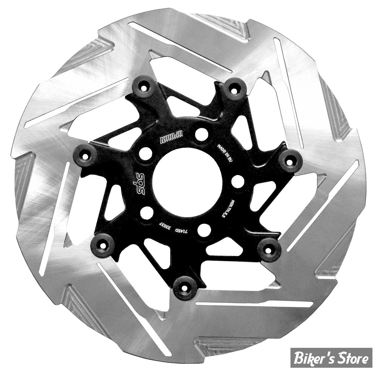 - ECLATE DF - PIECE N° 01 -  DISQUE DE FREIN ARRIERE -  OEM 41797-00 - FLOTTANT - FRED KODLIN / SBS - X KODLIN - 7 RAYONS - CÔTÉ : GAUCHE / FINITION : POLI