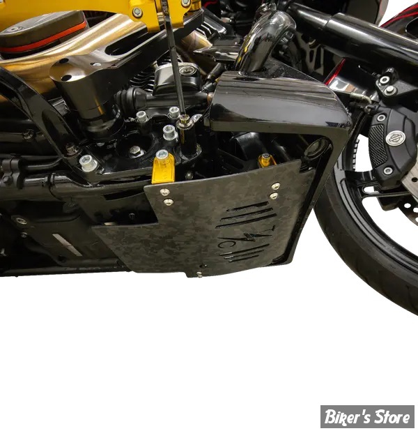 SABOT DE PROTECTION CARTER - THRASHIN - FLTRX/SE/STSE / FLHX/S/SE 24UP - CARBONE FORGEE / SUPPORT DOREE - TSC-3035-5